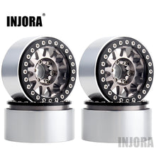INJORA 4PCS Metal 1.9 Beadlock Wheel Rim 12-Spoke Wheel Hub for 1:10 RC Crawler Axial SCX10 II 90046 Traxxas TRX-4 Tamiya MST