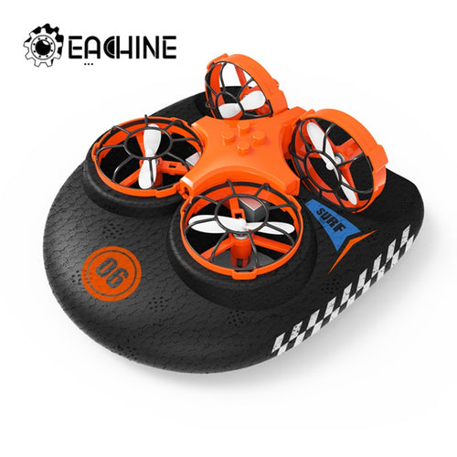 Eachine E016F 3-in-1 EPP Flying Air Boat Land Driving Mode Detachable One Key Return RC Quadcopter RTF