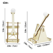 Wooden Catapult Model Kit DIY Trebuchet Educational Science Assembly Building Blocks Toys for Children Physics Experiment Games