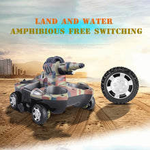 RC Tank Toy Amphibious Remote Control Tank Children's Electronic Remote Control Car Charging Water Spray Water RC Car Child Toy