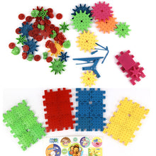 81Pcs/Set Electric Assembly Building Blocks Jigsaw Educational Toys For Children 3D Gears Model Building Kit Plastic Brick Gifts