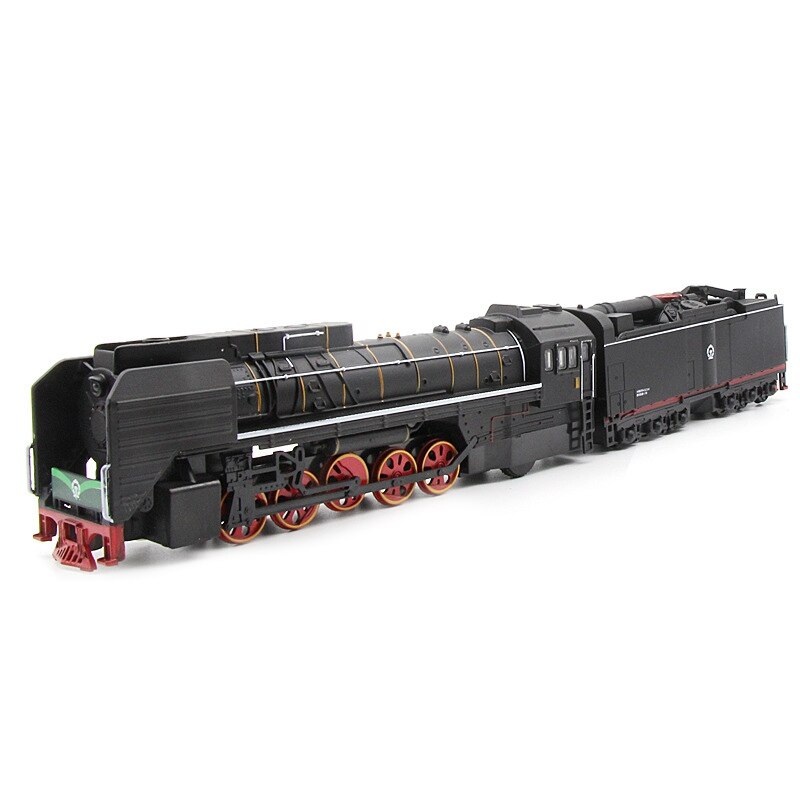 Steam Train Locomotive Alloy Model Toy Cars Pull Back Sound Light Model Toys for Children