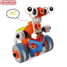 BAISIQI 3 in 1 Intelligent Assembly tool set car robot model Creative science DIY toy Screw block kit BAISIQI