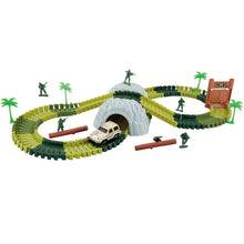 Railway Gift Road Model Military DIY Toy Car Kits Assembly Building Blocks Accessories Boys Kids Education Electric Track