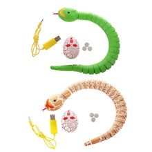 2Pcs RC Snake Toy,Rechargeable Remote Control Snake with Interesting Egg Radio Control Toys for Kids, Yellow & Green