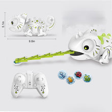 2.4CHz RC Robot Dinosaur Toys Chameleon Pet Changeable Light Remote Control Electronic Model Animal Intelligent Robot Kit Toys