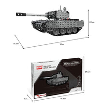 RCtown Stainless Steel Assembly Remote Control Tank 952PCS Wireless Remote Control Military Model Toy