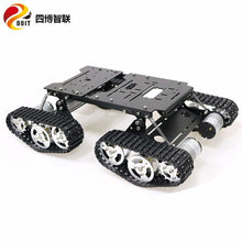 SZDOIT TS400 Large Metal 4WD Robot Tank Chassis Kit Tracked Crawler Shock Absorbing Robotic Education Heavy Load DIY For Arduino