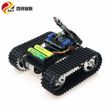 SZDOIT PS2 Gamepad Handle Control T101 Smart RC Robot Tank Chassis Kit Tracked Crawler Vehicle 33GB-520 Motor DIY For Arduino