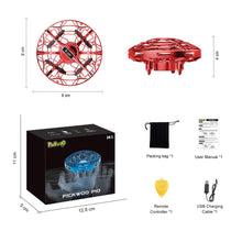 Pickwoo P10 Hands-Free Mini Drone Helicopter Mini UFO Drone with LED Light Easy Indoor Outdoor Ball Hands Operated Drone for Kid