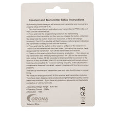 Corona CR3D/CR4D/CR6D/CR8D 2.4Ghz 3CH ~ 8CH Receiver (V2 DSSS) compatible with CT8Z/CT8J/CT8F for RC air plane fix wing drones