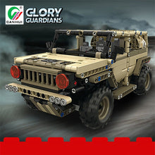 MoFun-13009 2.4G 4H USB Charging Building Block Simulated Military Vehicle 538pcs DIY Electric RC Car Model For Children
