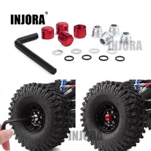 INJORA 4PCS Aluminium RC Car M4 Nut Wheel Rim Center Cap for 1/10 RC Crawler Traxxas TRX4 Axial SCX10 90046 Tamiya MST Redcat