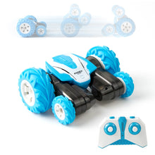 Sinovan Mini RC Car 2.4G 4CH Stunt Drift Deformation Buggy Rock Crawler Roll Car 360 Degree Flip Car Blue Toys for Kids
