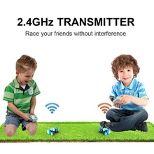 Sinovan Mini RC Car 2.4G 4CH Stunt Drift Deformation Buggy Rock Crawler Roll Car 360 Degree Flip Car Blue Toys for Kids