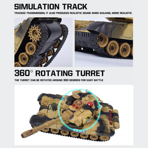 1:12 RC Tank Battle Military Panzer Armored Vehicle World Of Tanks 2.4G Radio Tank Children Electronic Toys For Boys Kids Gifts