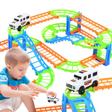 Children put together small road cars with small fire car toys train model train car for kids cars for kids