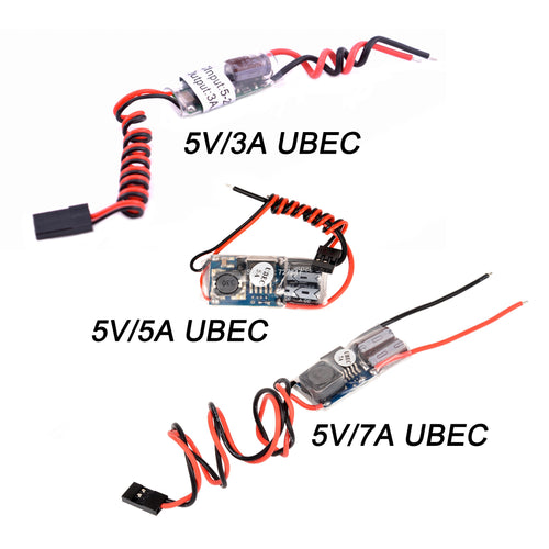 FPV RC UBEC BEC 5V 3A 5A 7A 5V/3A/5A/7A Lowest RF Noise BEC Full Shielding Antijamming Switching Regulator