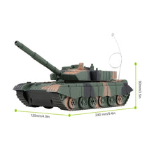 1:20 RC Tank Toy Military Vehicle 4CH Remote Control Armored Tank Battle Tanks Turret Rotation Light & Music RC Model Kids Toy