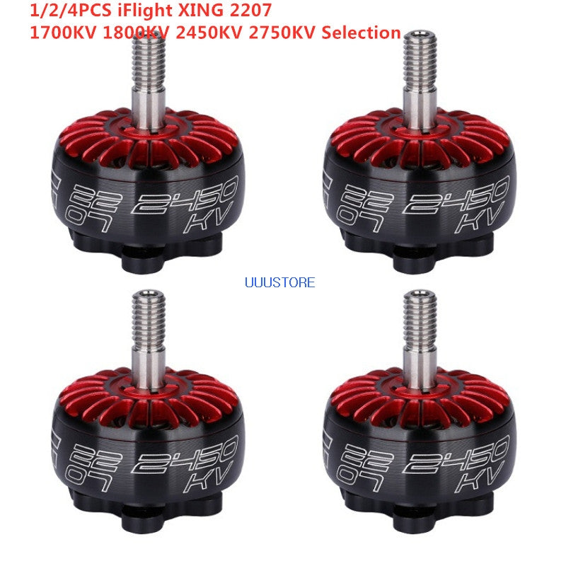 1/2/4 PCS iFlight XING 2207 X2207 1700KV 1800KV 2450KV 2750KV 2-6S Brushless Motor for RC FPV Racing Drone Quadcopter Frame