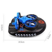 Multifunction Water Land Air 3 To 1 Electric Remote Control RC Hovercraft 2.4G High Speed Land/Water Driving Sky Fly RC Boat Toy