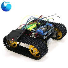 Joystick Control Smart Robot Tank Chassis for PS2 with Dual DC 12V Motor+Control Board+Motor Driver Board for DIY Project T101