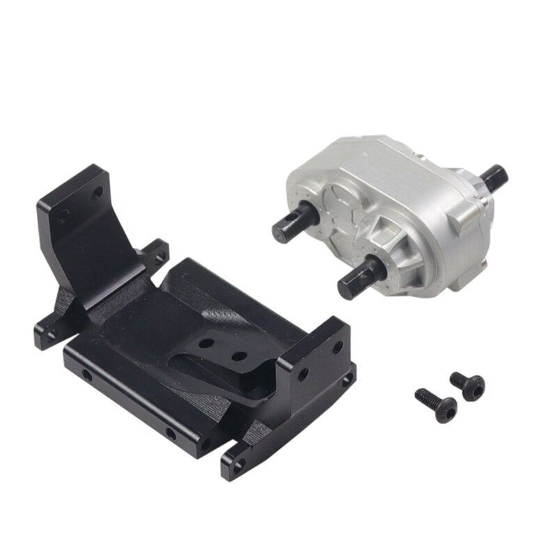 Metal Gearbox Transfer Case with Mount for SCX10 / D90 1/10 RC Crawler Car RC Metal Transfer Case