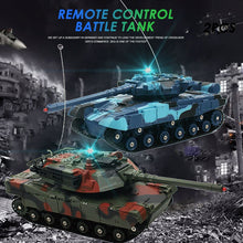 1:24 2PCS Rc Battle Tank Fight Crawler Chariot Train Simulation Interest Outdoor 180 Cannon Rotation Sweep Collection Multicolor