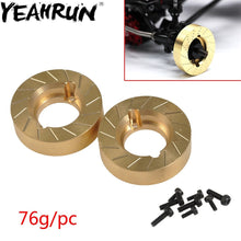 YEAHRUN Heavy Metal Internal Wheel Weights Turning Copper Counterweight For Axial SCX10 II 90046 90047 1/10 RC Car