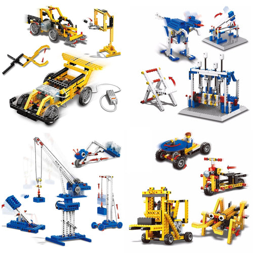 Electronic Building Blocks Educational Science Experiment Kits DIY Machine Toys Robotic Assembling Model Child Birthday Gifts