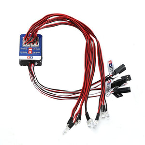 12 LED Lighting Kit Steering Brake Simulation Flash Light for 1/10 RC Car For Yokomo For Tamiya Exquisitely Designed