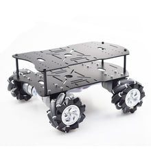 Double layer 4WD 80mm Mecanum Wheel RC Robot Car Chassis with DC 12V Encoder Motor for Arduino Raspberry Pi DIY Project STEM Toy