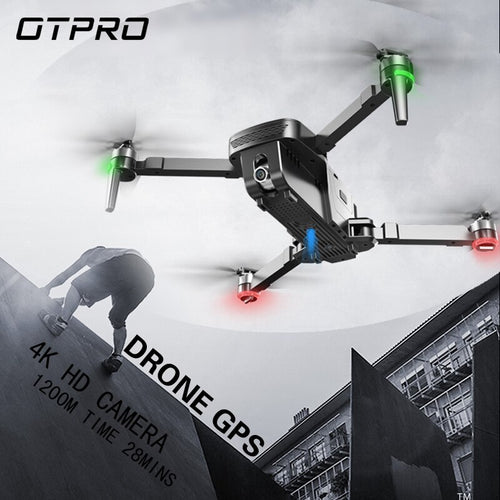OTPRO Mini Foldable 4K WIFI Camera Double Professional Drone GPS RC Helicopter Brushless Motor Intelligent Following Quadcopter