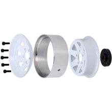 4PCS RC Crawler 1:10 White Metal Wheel Rim 1.9 Inch BEADLOCK for 1/10 Axial SCX10 D90 D110 Traxxas TRX-4
