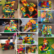 Building Blocks Kit DIY Plastic Marble Race Run Maze Track Funnel Slide Assemble Blocks Toy Education Toys for kids Gift