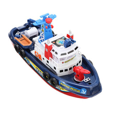 Fast Speed Music Light Electric Marine Rescue Fire Boat Baby Shower Bath Toys with LED Music For Kids Toy Gift