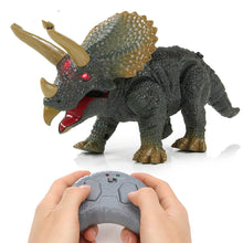 Electronic Dinosaur Toy Infrared Remote Control Triceratops Model Toy Walking with RC Funny Sounding Toys For Kids Gifts