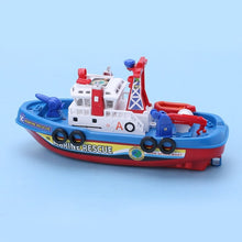 Fast Speed Music Light Electric Marine Rescue Fire Fighting Boat Toy for Kids