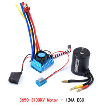 3650 3100KV Brushless Motor & 45A 60A 80A 120A Brushless ESC with Program Car Combo for 1:10 RC Car RC Boat Part