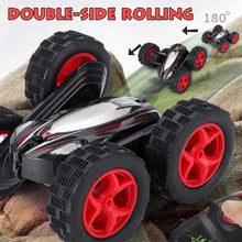 RC Flip Stunt Car 2.4G Remote Control Car Double-side Rolling 360 Degrees Rotating with Light 1:24 Modeling Toys for Kids