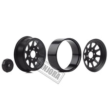 INJORA 107g/pcs Metal Alloy 1.9 Beadlock Wheel Rims for 1:10 RC Crawler Axial SCX10 90046 Traxxas TRX4 Redcat GEN8
