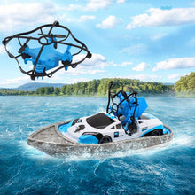 3 In 1 Remote Control Boat Drone Hovercraft Boat 360-degrees Flip Drone Helicopter Water Racing Boat Drone