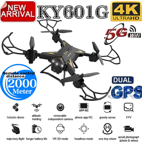KY601G drone GPS 4K HD camera 5G WIFI FPV drone 20 minutes profession Quadcopter Quadrocopter control distance 2000m