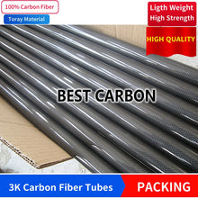 Free shiping 4 5 6 7 8 9 10 11 12mm with 500mm length High Quality Plain glossy 3K Carbon Fiber Fabric Wound Tube, CFK TUBE