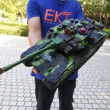 super remote control tank charging battle can launch cross-country tracked remote control vehicle boys play