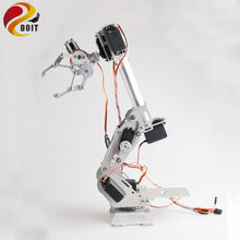 SZDOIT Wifi/Bluetooth/Handle Control 8DOF Vehicle Robot 8-Axis Robot Arm with Gripper +TS100 Tank Chassis Kit Servos for Arduino