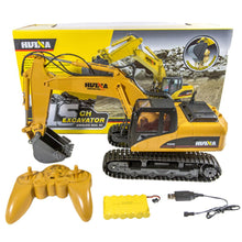 RCtown HuiNa Toys 1550 15Channel 2.4G 1/14 RC Car 680 Degree Rotation Metal Excavator Cool Sound/Light Effect Truck