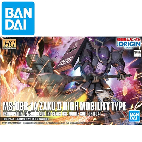 Original Gundam HG 1/144 Model MS-06R-1A ZAKU II 2 HIGH MOBILITY TYPE Mobile Suit THE ORIGIN GTO Kids Toys