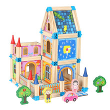 128pcs Master architecture building blocks toys Children's wooden toy Model Building Kits House model Kids Assembling block gift