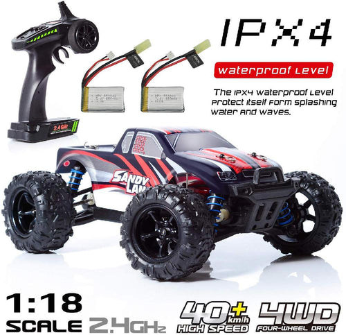 LeadingStar 9300 Remote Control Car Terrain Electric Off Road Truck 1:18 Scale 2.4Ghz Radio 4WD Fast 30+ MPH RC Vehicle